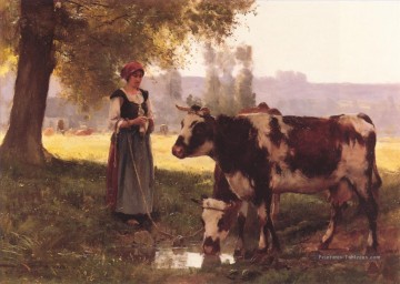  vache Tableaux - La Vachere Vie rurale réalisme Julien Dupre